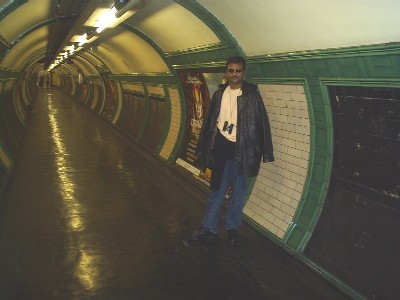 Tube station pathway