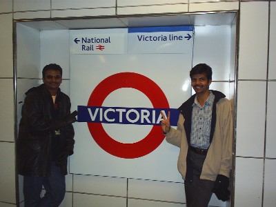 with pavan in Victoria Tube Station