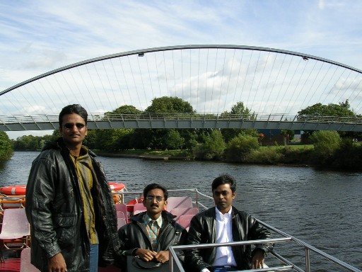 with Merlin, Raj, UK.(in Ouse River, York) 